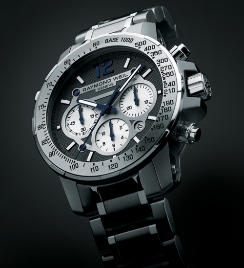 Nabucco : Raymond Weil propose son chronographe dans une version titane et acier