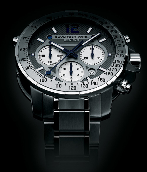 Nabucco : Raymond Weil propose son chronographe dans une version titane et acier