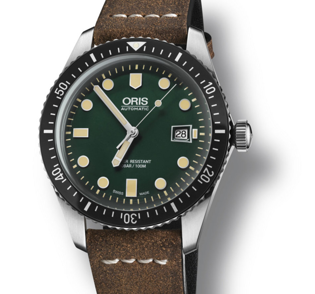 Oris Diver Sixty-Five : cadran vert