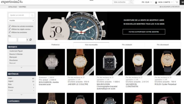 Expertissim24 : enchères de montres d'occase en ligne