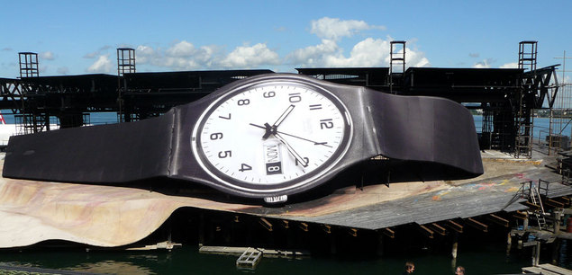 Une Swatch géante à Bregenz