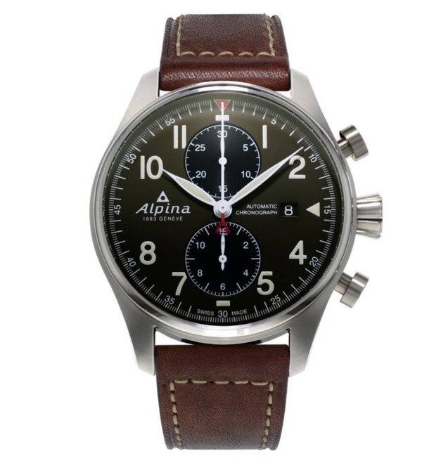 Alpina Startimer Pilot Chrono auto : bleu, noir ou khaki Alpina Startimer Pilot Chrono auto : bleu, noir ou khaki