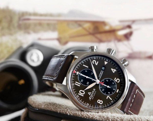 Alpina Startimer Pilot Chrono auto : bleu, noir ou khaki Alpina Startimer Pilot Chrono auto : bleu, noir ou khaki
