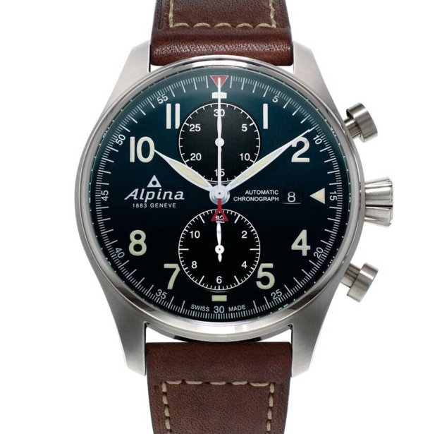 Alpina Startimer Pilot Chrono auto : bleu, noir ou khaki Alpina Startimer Pilot Chrono auto : bleu, noir ou khaki