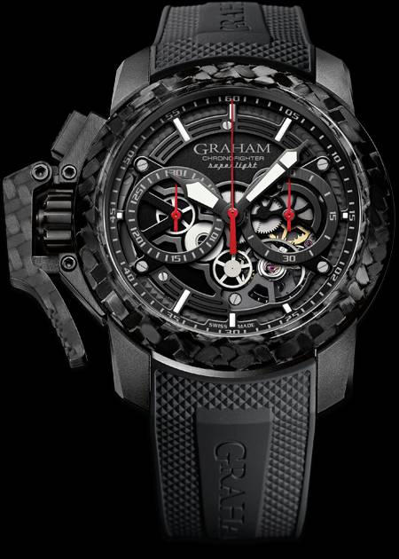 Graham Chronofighter Superlight Carbon Skeleton : 100g au poignet Graham Chronofighter Superlight Carbon Skeleton : 100g au poignet