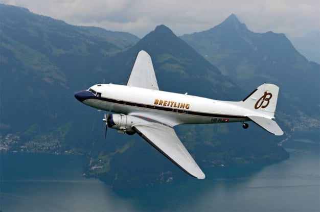 Breitling : son DC-3 embarque une Navitimer au tour du monde Breitling : son DC-3 embarque une Navitimer au tour du monde