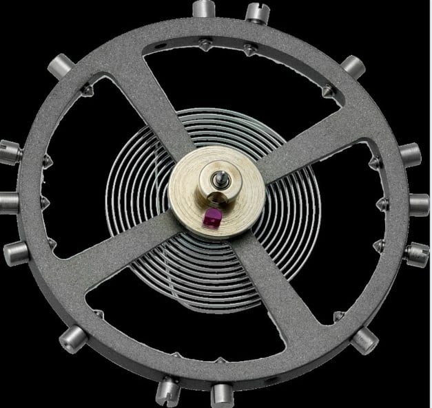 Organe réglant, balancier spiral à vis Organe réglant, balancier spiral à vis
