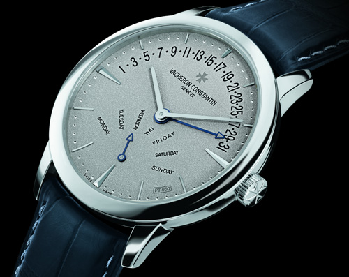 Patrimony Date et Jour Rétrogradants Collection Excellence Platine : encore plus loin dans le « tout platine »