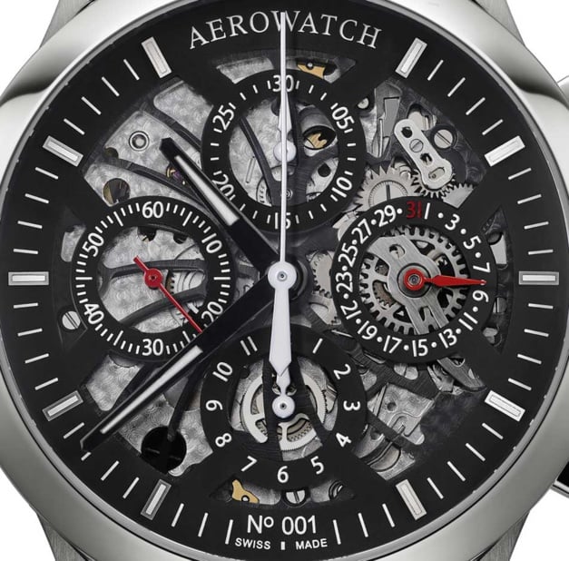 Aerowatch chronographe semi-squeletté Aerowatch chronographe semi-squeletté