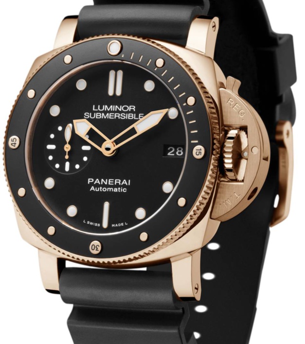 Panerai Submersible 1950 : 42 mm et en or ! Panerai Submersible 1950 : 42 mm et en or !