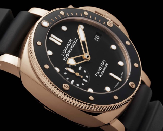 Panerai Submersible 1950 : 42 mm et en or !