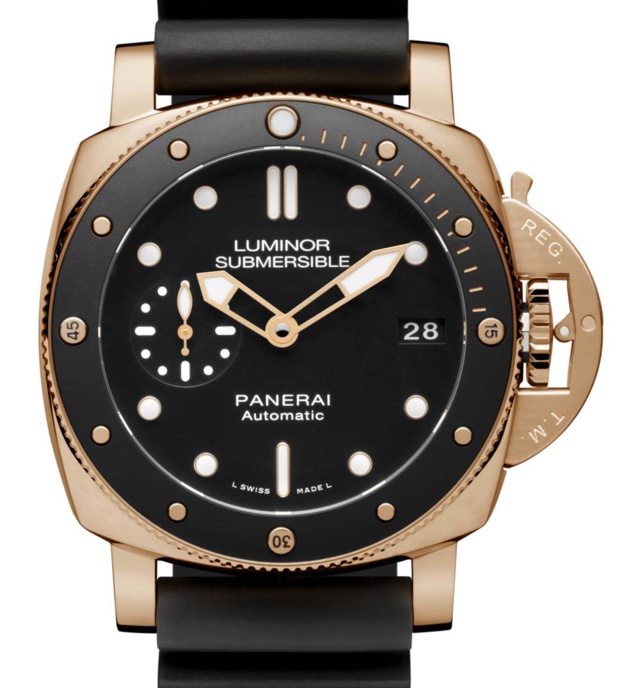 Panerai Submersible 1950 : 42 mm et en or !