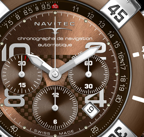 Navitec Tango Charlie Automatique Chocolat : chronographe de navigation Navitec Tango Charlie Automatique Chocolat : chronographe de navigation