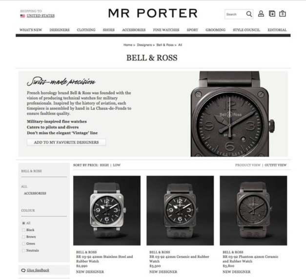 Bell & Ross intègre le catalogue Mr Porter Bell & Ross intègre le catalogue Mr Porter