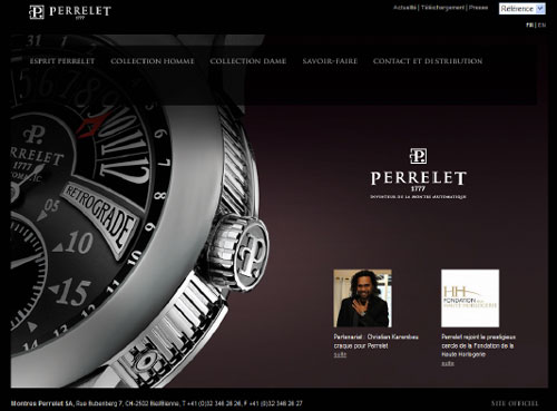 Perrelet s’offre un nouveau site Internet www.perrelet.com