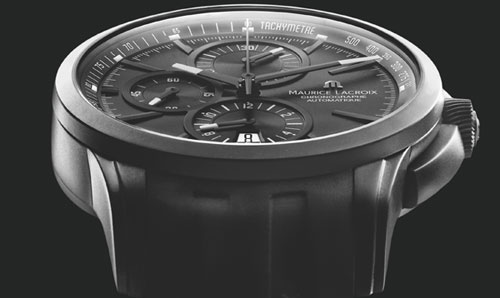 Maurice Lacroix : du Full Black et du titane pour la Pontos Chronographe Sport