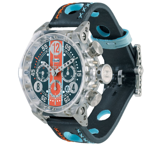 BRM : deux nouveaux chronos Gulf en makrolon BRM : deux nouveaux chronos Gulf en makrolon
