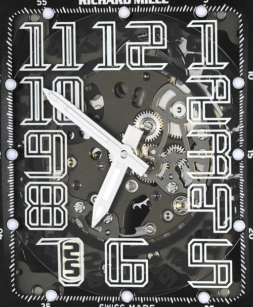 Richard Mille RM016 Titalyt : mouvement squeletté avec heures, minutes, quantième et rotor à géométrie variable Richard Mille RM016 Titalyt : mouvement squeletté avec heures, minutes, quantième et rotor à géométrie variable