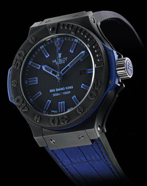 Big Bang King All Black Blue : Hublot get the blues…