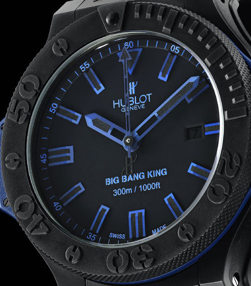 Big Bang King All Black Blue : Hublot get the blues…