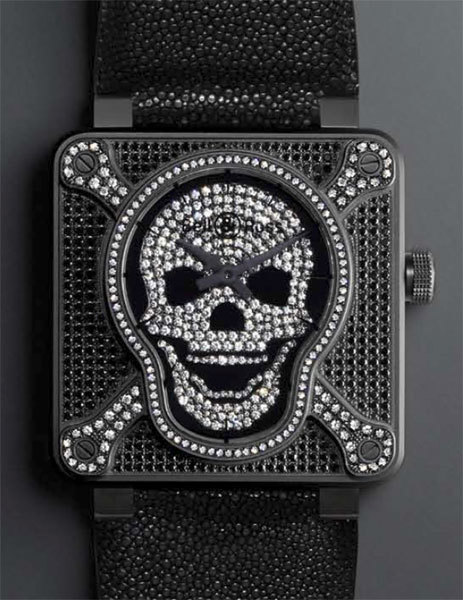 Bell & Ross présente une BR 01 Airborne toute en diamants pour Only Watch 2009 Bell & Ross présente une BR 01 Airborne toute en diamants pour Only Watch 2009
