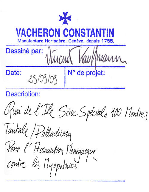 Vacheron Constantin : une Quai de l’Île en série limitée contre les myopathies