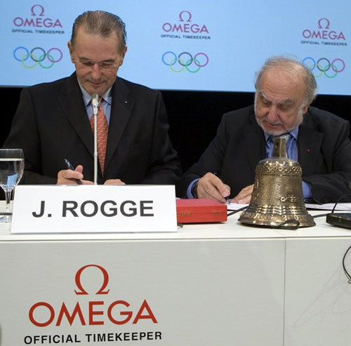 Jacques Rogge et Nicolas Hayek Jacques Rogge et Nicolas Hayek