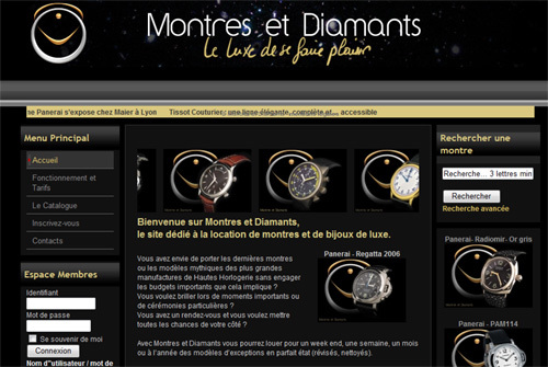 Montres et Diamants : des montres et des bijoux de luxe… à louer Montres et Diamants : des montres et des bijoux de luxe… à louer