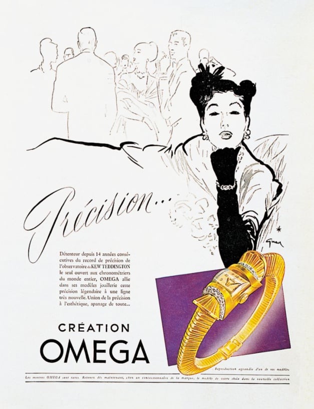 Publicité Omega de 1946 Publicité Omega de 1946