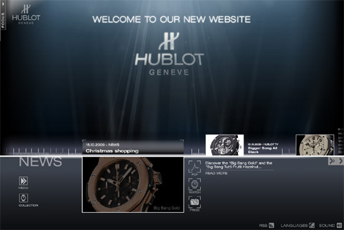 Un nouveau site Internet pour Hublot Un nouveau site Internet pour Hublot