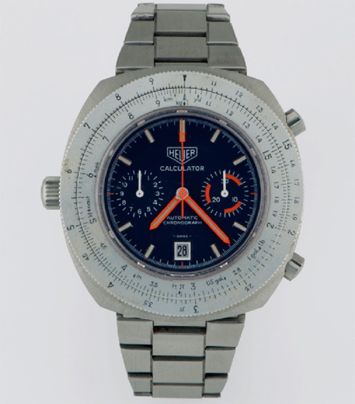 HEUER, CALCULATOR, “AUTOMATIC CHRONOGRAPH”, VERS 1972