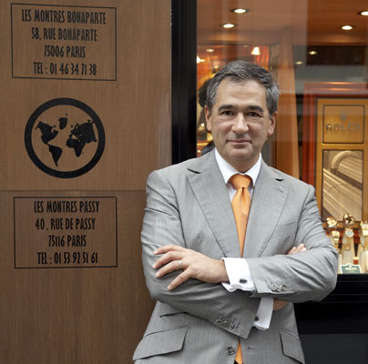 Jean Lassaussois de la boutique Les Montres à Paris Jean Lassaussois de la boutique Les Montres à Paris