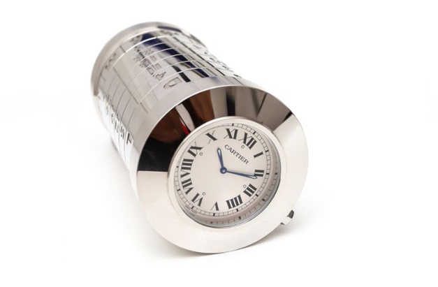 Pendulette Cartier boite à cigarettes et calendrier