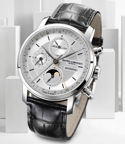 Baume et Mercier : chronographe et calendrier complet dans la collection Classima