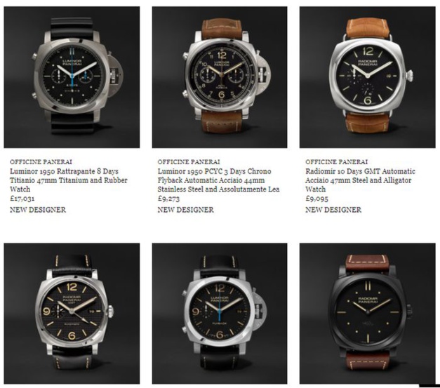Panerai arrive chez Mr Porter