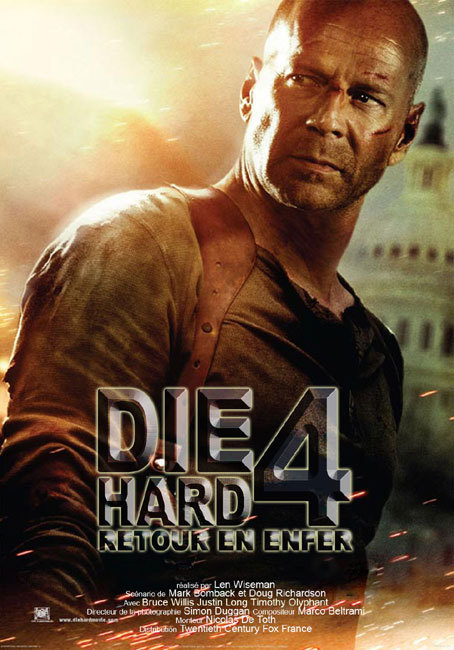 Die hard 4, retur en enfer, DR