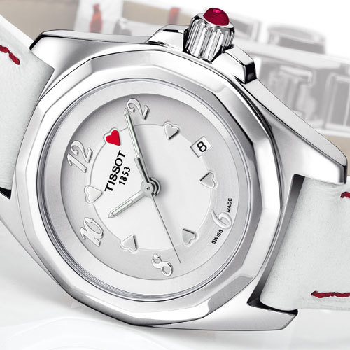 Saint-Valentin 2010 : une Tissot PRC 100 avec des index en forme de cœur Saint-Valentin 2010 : une Tissot PRC 100 avec des index en forme de cœur