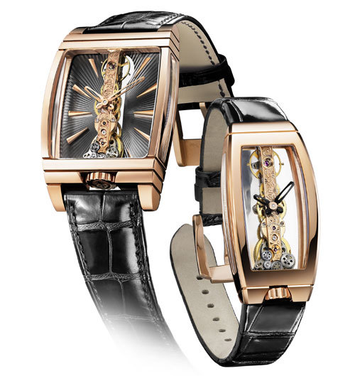 Corum présente deux nouvelles montres Golden Bridge : une pour elle et une pour lui