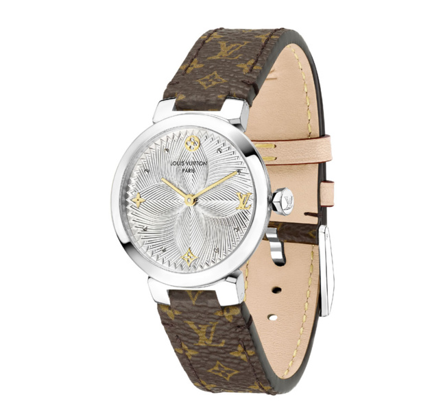 Louis Vuitton Tambour Slim Metallic Flower