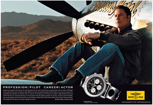 John Travolta pour Breitling