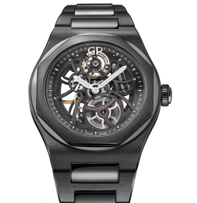 Girard-Perregaux Laureato Skeleton Ceramic : une montre tout en clair-obscur