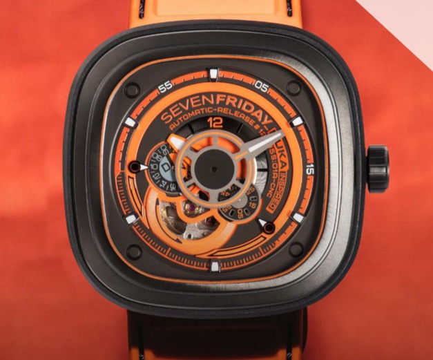 SevenFriday Kuka III : orange mécanique