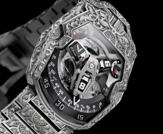 Urwerk UR-210 Dubaï : gravure à l'état pur pour cette pièce unique Urwerk UR-210 Dubaï : gravure à l'état pur pour cette pièce unique