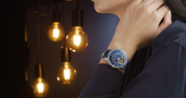 Jaeger-LeCoultre Rendez-Vous Tourbillon or gris cadran bleu et diamants Jaeger-LeCoultre Rendez-Vous Tourbillon or gris cadran bleu et diamants