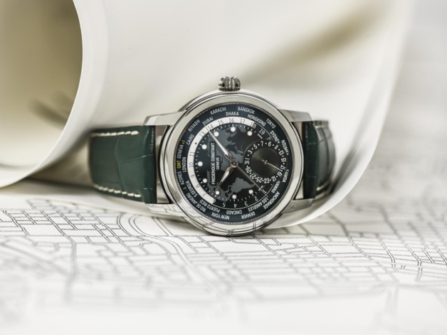 Frédérique Constant Manufacture Worldtimer : vert anglais en Helvétie Frédérique Constant Manufacture Worldtimer : vert anglais en Helvétie