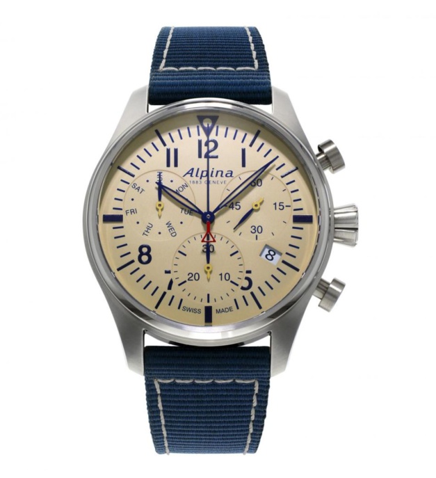 Alpina Startimer Pilot Chronographe : atterrissage en 42 mm Alpina Startimer Pilot Chronographe : atterrissage en 42 mm
