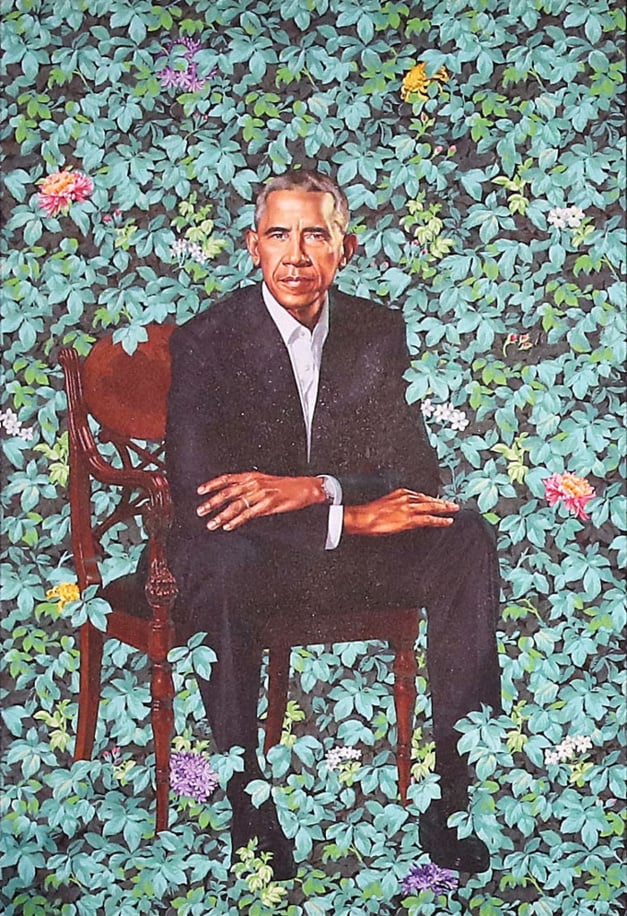 Portrait Barack Obama by Kehinde Wiley Portrait Barack Obama by Kehinde Wiley