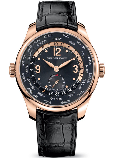 Girard-Perregaux ww.tc petite seconde : en rose et noir Girard-Perregaux ww.tc petite seconde : en rose et noir