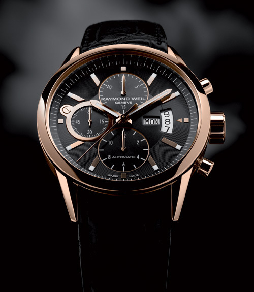 Raymond Weil Freelancer en or rose : chronographe et quantième