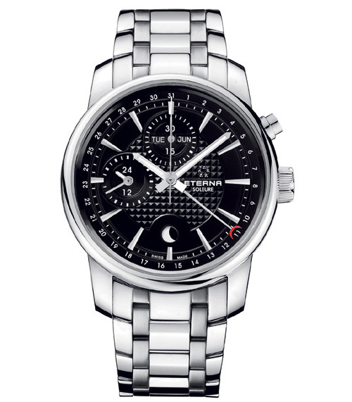 Eterna chronographe monopoussoir Soleure à phases de lune Eterna chronographe monopoussoir Soleure à phases de lune